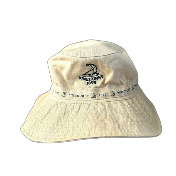 Pinehurst 1895 Golf Course Mens Bucket Hat Golfer Golfing Embroider Logo Cotton - Picture 1 of 3